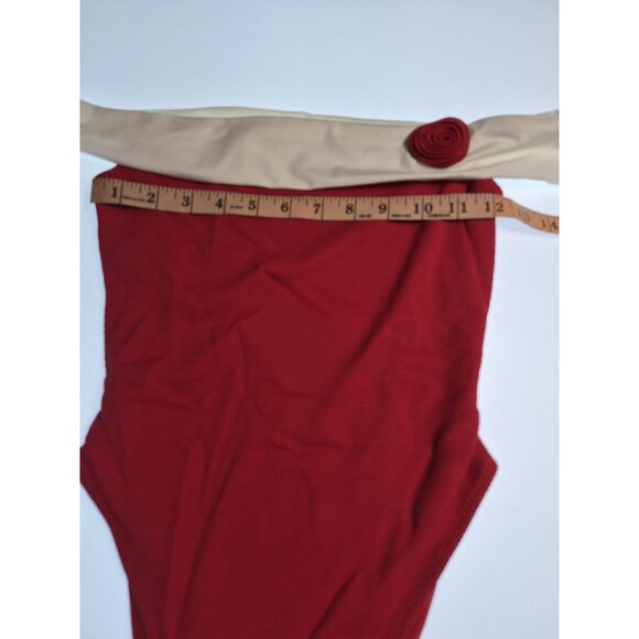 SAME Los Angeles One Piece Swimsuit Womens Size Small Fuisha Off Shoulder - Picture 5 of 10